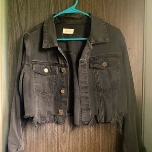 Black cropped jacket